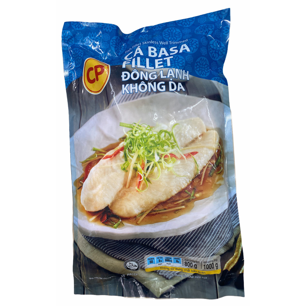 - Cá basa phi lê đông lạnh AQ CP - Gói 1kg