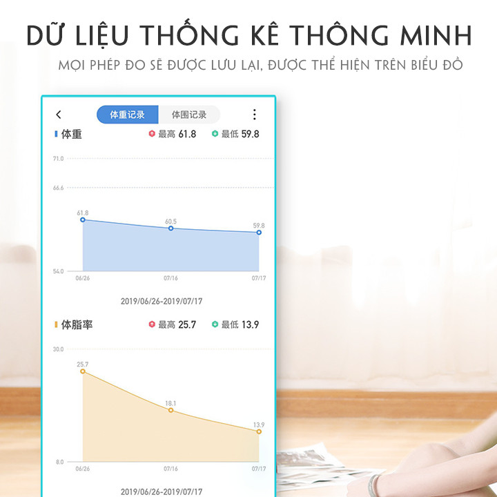 Cân Điện Tử Thông Minh JT 414 - Kết Nối Bluetooth - Có APP Theo Dõi Các Chỉ Số Sức Khỏe.