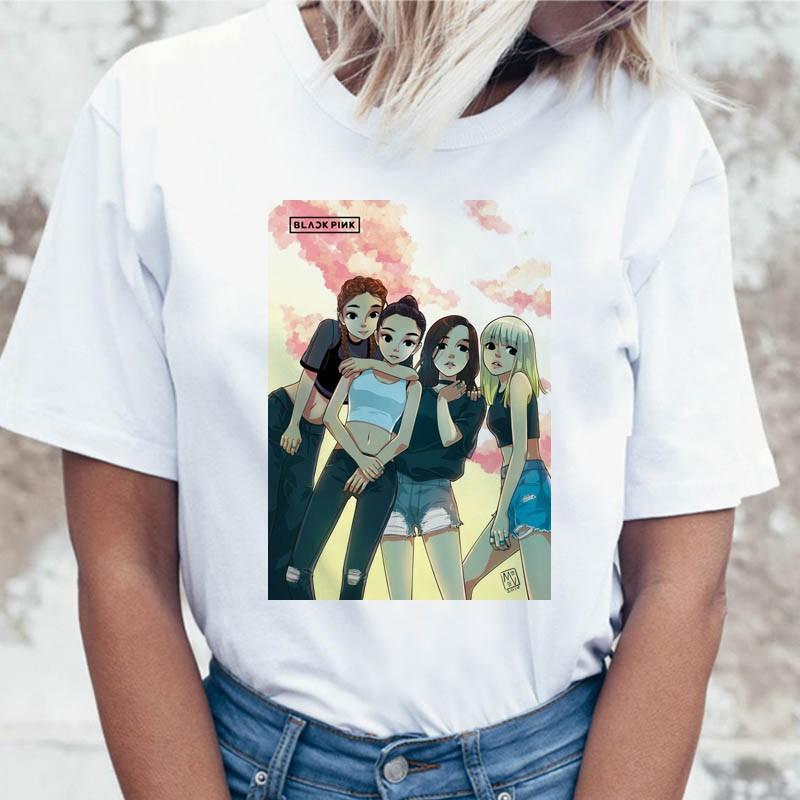 Áo Phông In Hình Chibi Black Pink