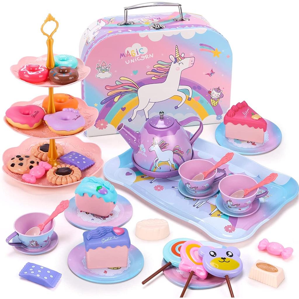 ĐỒ CHƠI HOT NHẤT 2023 BỘ ĐỒ CHƠI CAO CẤP VALY TIỆC TRÀ BÁNH PONY TEA PARTY SET 48PCS CỰC SANG CHẢNH CHO BÉ GÁI