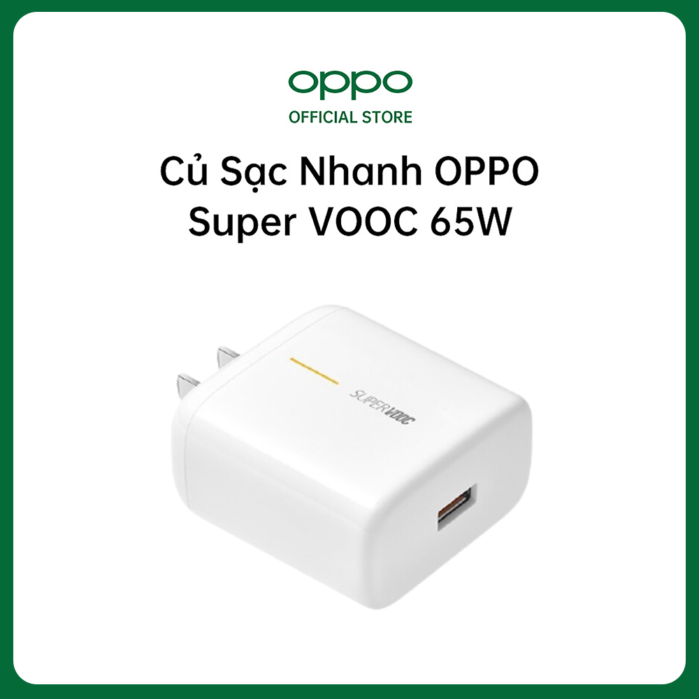 Củ Sạc Nhanh OPPO Super VOOC 65W | Đầu ra USB: 10V - 6.5A | Hàng Chính Hãng OPPO