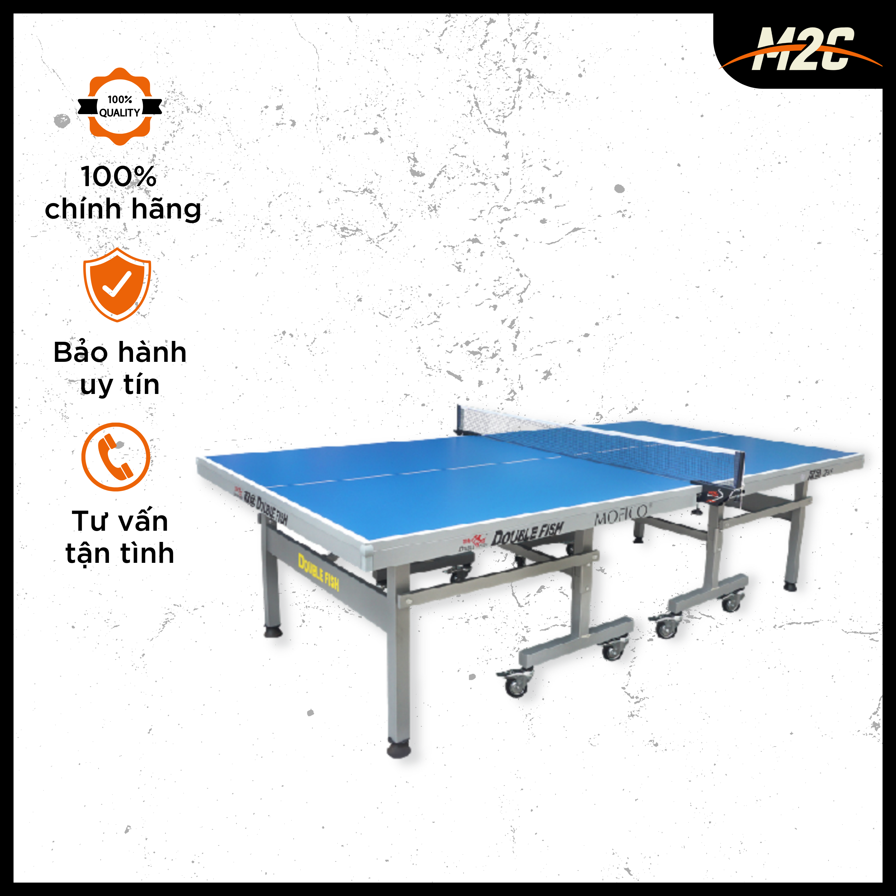 Bàn Bóng Bàn Double Fish 235 Chính Hãng, Bàn Bóng Bàn Tiêu Chuẩn Thi Đấu Quốc Tế