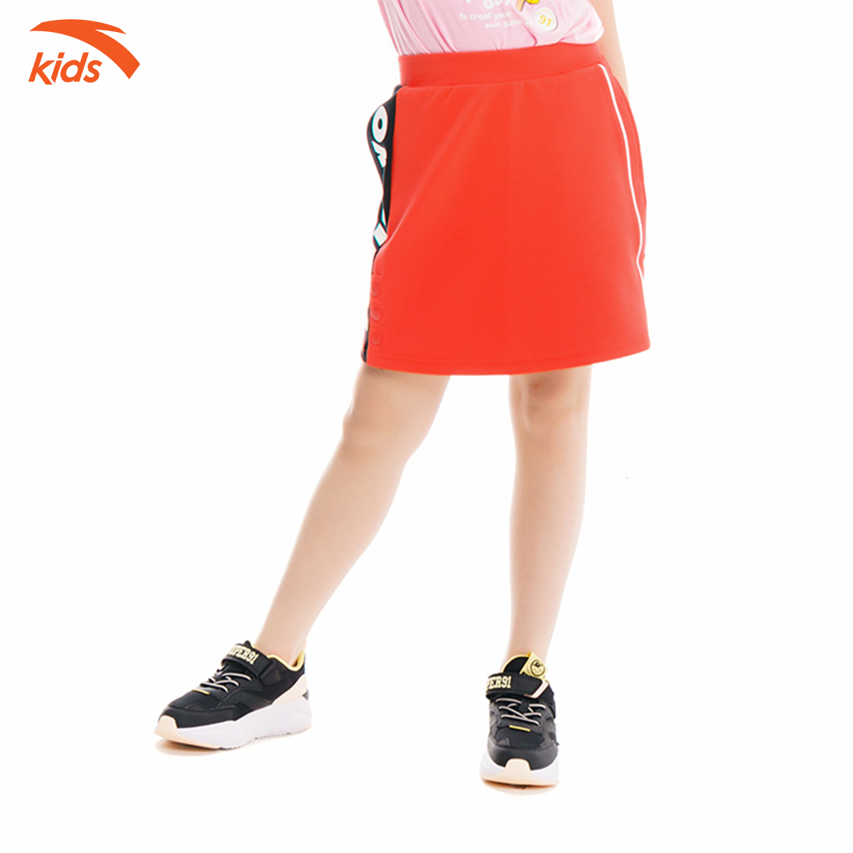 Chân váy ngắn bé gái Anta Kids 362017394-1, kiểu dáng thể thao, chất liệu mềm mịn