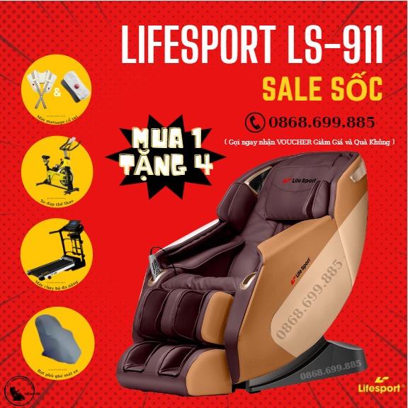 Ghế Massage LIFESPORT 911  Với Tính Năng Công Nghệ Mới Nhất, Ghế Massage Toàn Thân Cao Cấp - Ghế Matxa Trị Liệu Thế Hệ Mới. Liên Hệ 0965.866.097 Để Nhận Mã Giảm Giá 50% + Miễn Phí Vận Chuyển + Lắp Đặt Tại Nhà