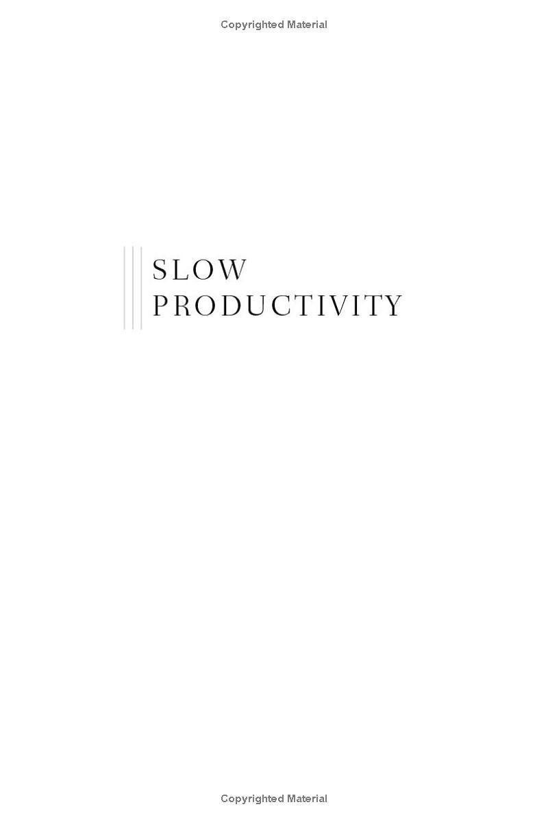 Sách ngoại văn: Slow Productivity