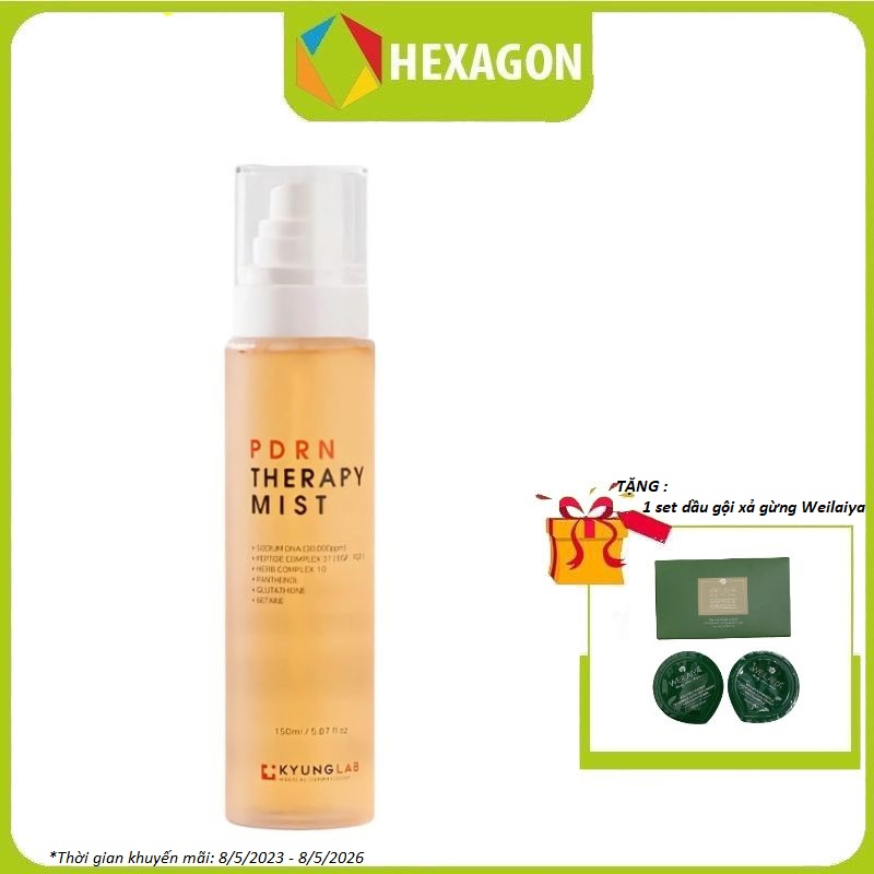 Xịt khoáng dưỡng ẩm Kyung Lab Pdrn Therapy Mist 150ml - cấp ẩm, dưỡng trắng và phục hồi da