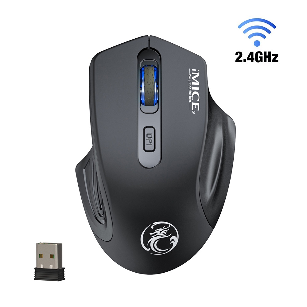 Chuột gaming không dây bluetooth sạc pin HXSJ G-1800 cho game thủ chơi game chuyên nghiệp kết nối Wireless 2.4G - Hàng chính hãng