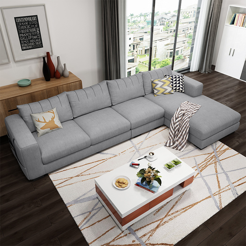 Ghế Sofa Góc L Phòng Khách Hiện Đại Sang Trọng Khung Gỗ Sồi Chắc Chắn Kích Thước 3m5 x 1m8 Mã HCC-09