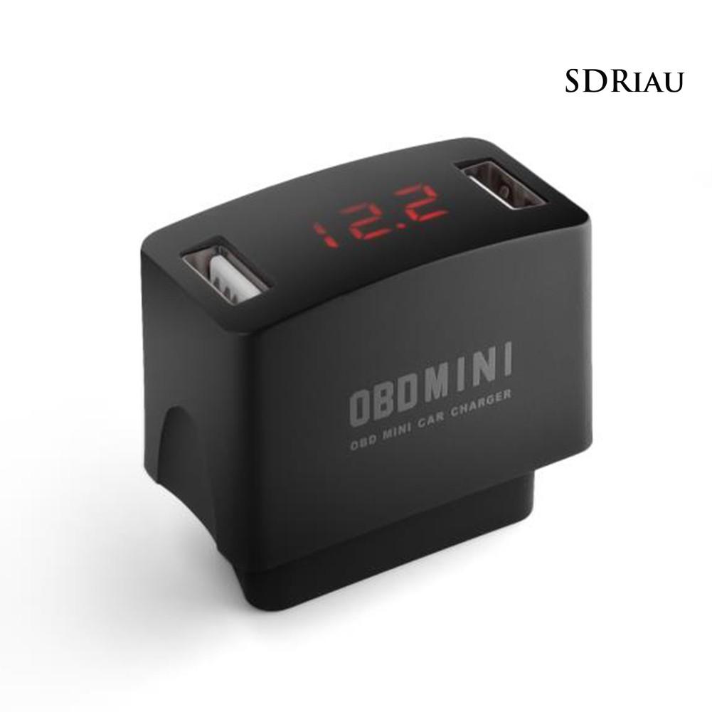 Tẩu Sạc Usb Mini Có Màn Hình Hiển Thị Điện Áp Trên Xe Hơi Qcd_Obd