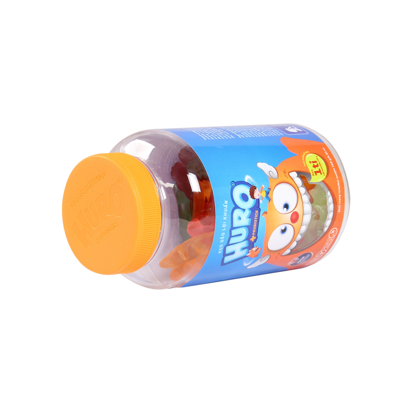 Kẹo dẻo lợi khuẩn Huro Probiotics – Bổ sung lợi khuẩn, hỗ trợ tốt cho tiêu hóa đường ruột, bé ăn ngon (Hũ 168g)
