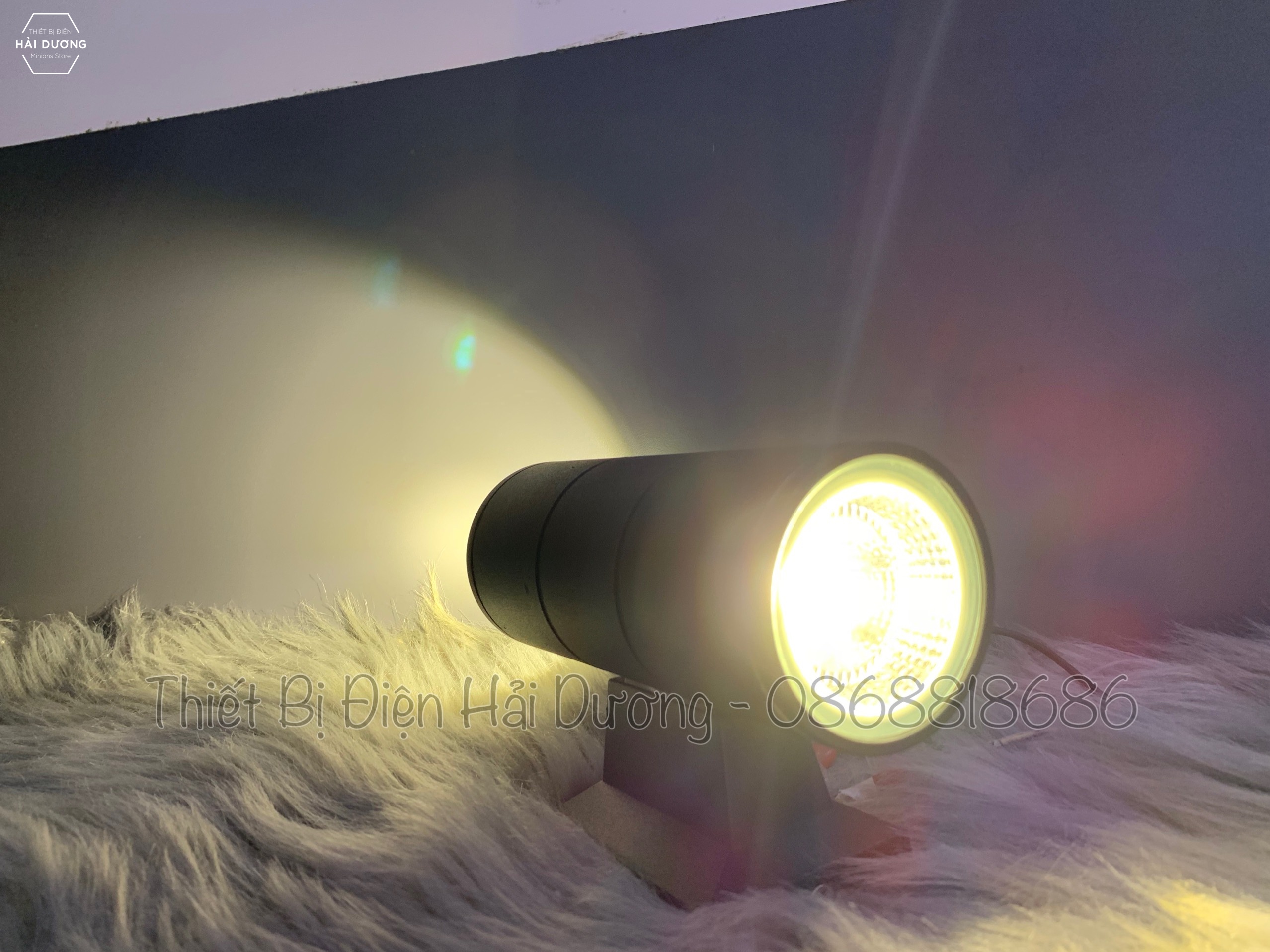 Đèn led gắn tường hình trụ TN916 6w - Ánh sáng vàng - Chống nước thân nhôm - Cầu Thang Cổng Hiên Nhà Sân Vườn