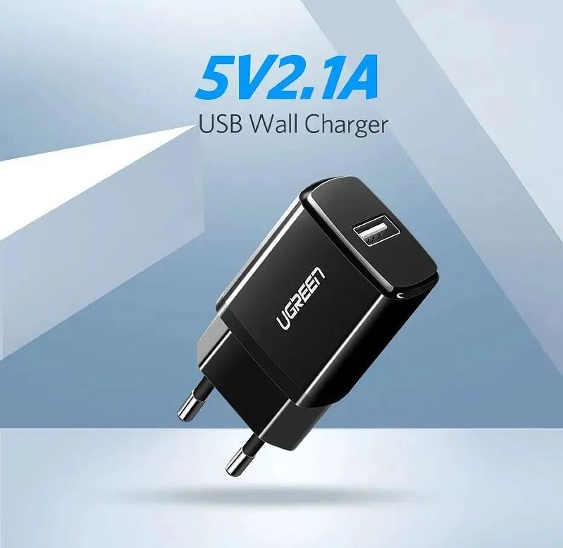 Ugreen UG50459ED011TK 5v 2.1A sạc USB màu đen - HÀNG CHÍNH HÃNG