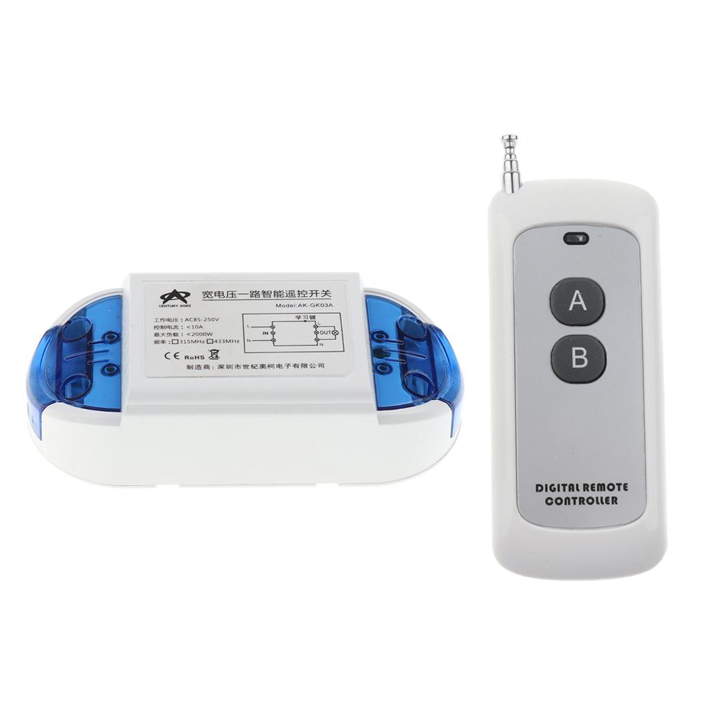 433Mhz DC 15-120V Wireless RF Remote Control Relay Switch Transmitter Lock