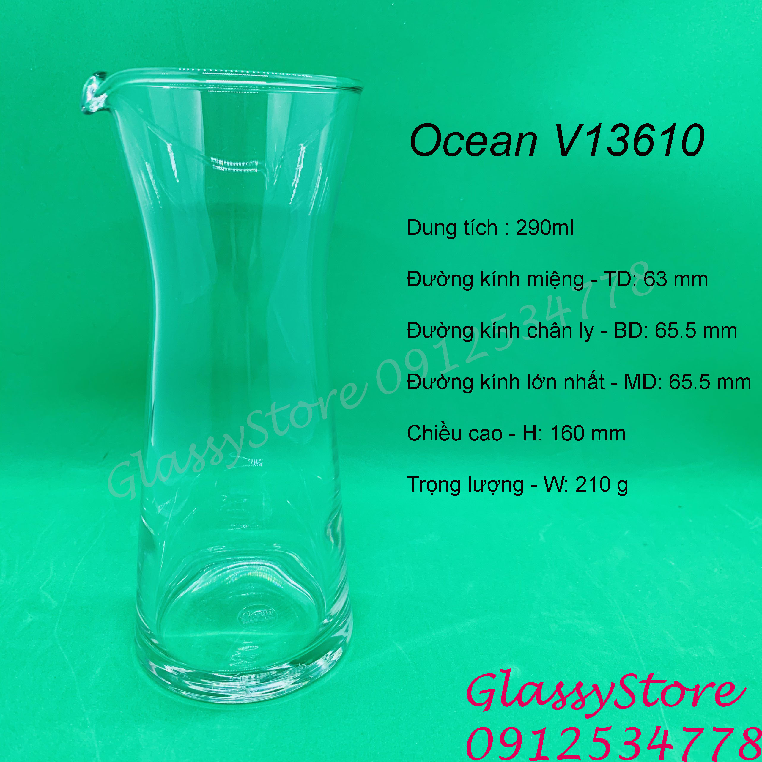 Bình (ly) Thủy Tinh Ocean Carafe - 270ml / 610ml / 940ml / 970ml (Hàng nhập khẩu Thái Lan chính hãng) (1 cái)