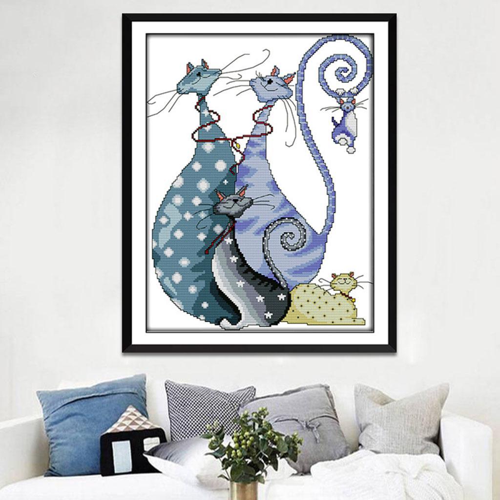 14CT 32x41cm Stamped Cross Stitch Kits Pre-Printed Pattern