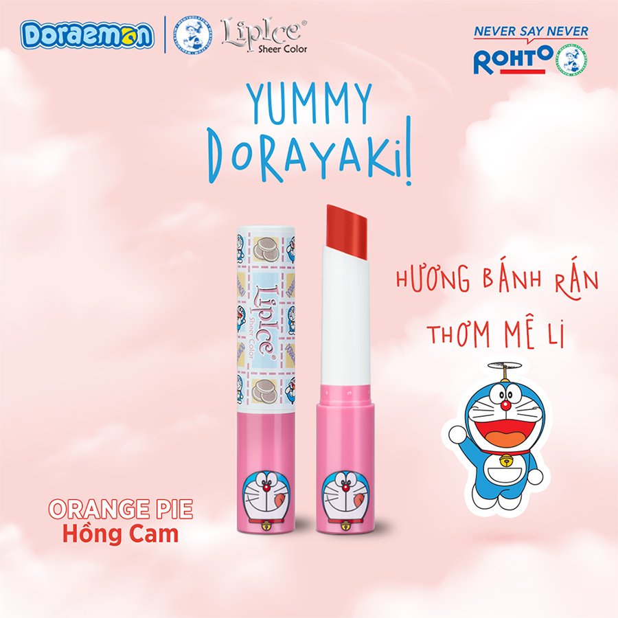 Son Dưỡng Có Màu Tự Nhiên LipIce Sheer Color x Doraemon 2.4g (Phiên Bản Giới Hạn) - Hồng Đào Tươi Tắn