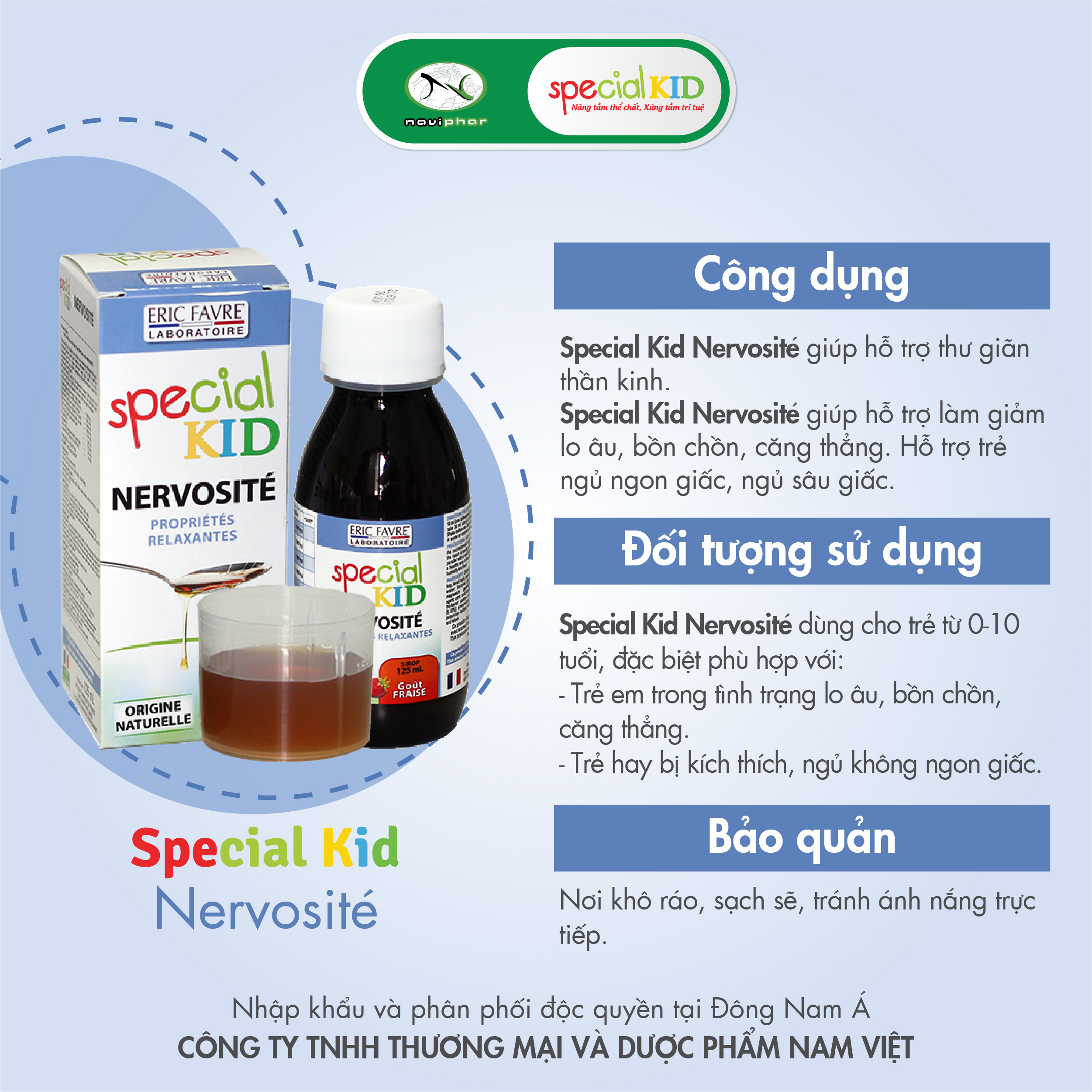 TPBVSK Special Kid Nervosité - Siro giảm lo âu, bồn chồn, căng thẳng (125ml) [Nhập khẩu Pháp]