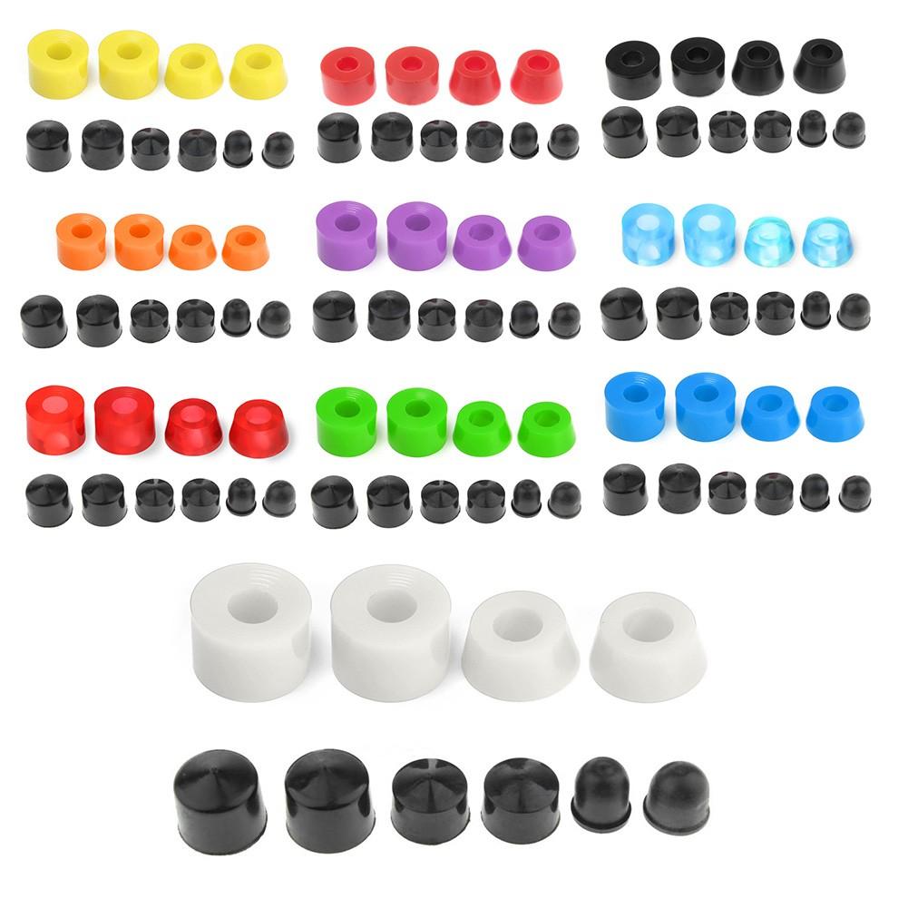 10PCS xe tải bánh xe ống lót bao gồm toàn bộ ván trượt xe tải xây dựng lại bộ dụng cụ rửa ống lót ống đệm pivot cốc hấp thụ cho ván trượt Color: Black