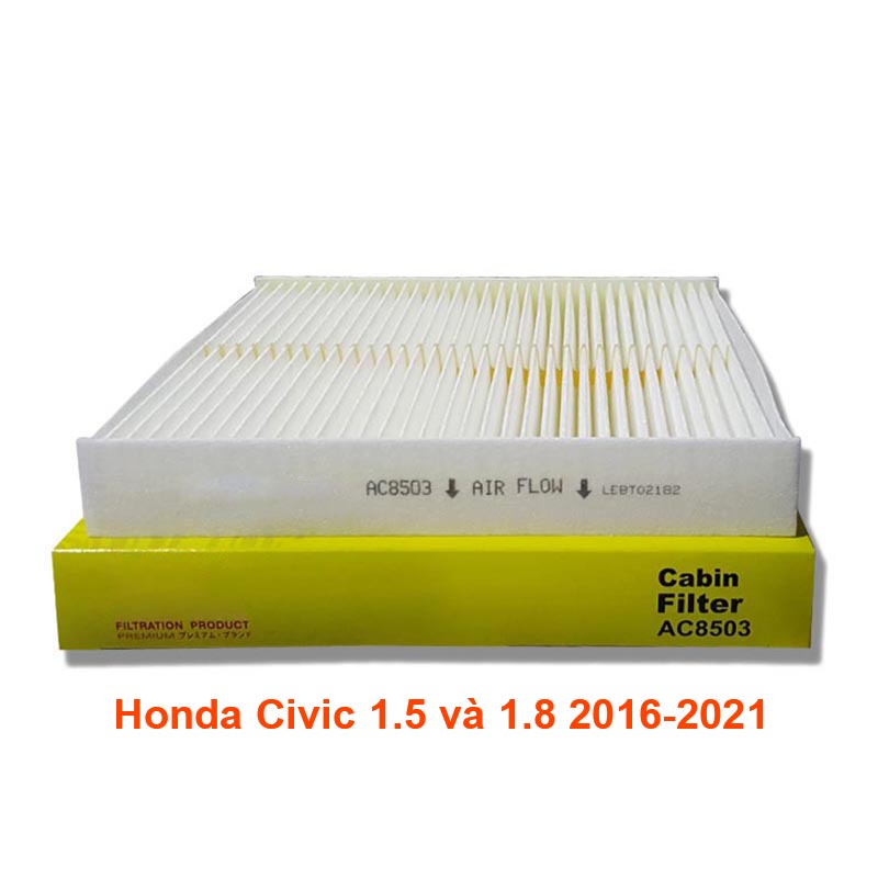 Lọc gió điều hòa cho xe Honda Civic 1.5 và 1.8 2016, 2017, 2018, 2019, 2020, 2021 80291-TF0-003 mã AC8503-4