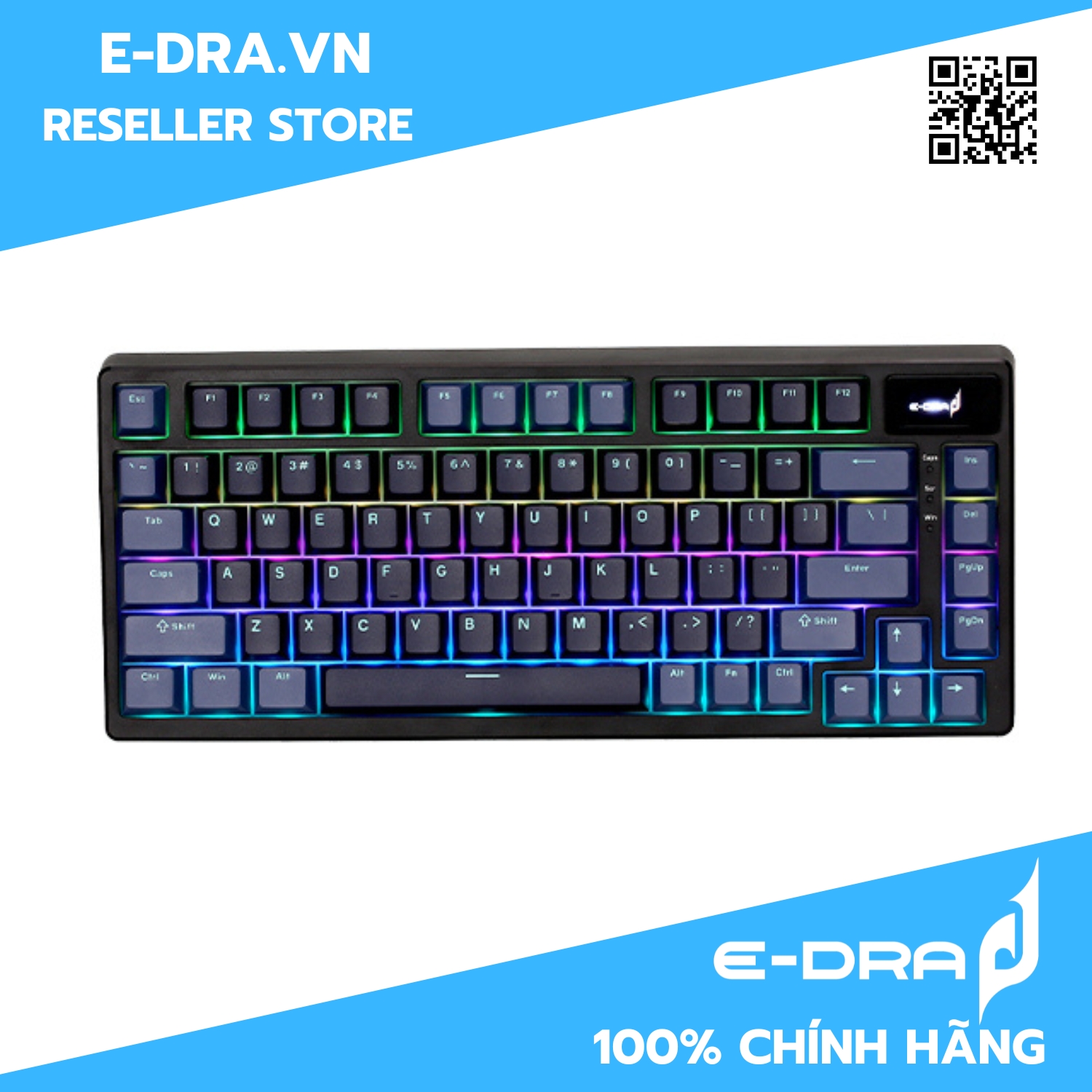 Bàn phím cơ không dây E-Dra EK375 Pro Beta / Alpha - Hàng chính hãng