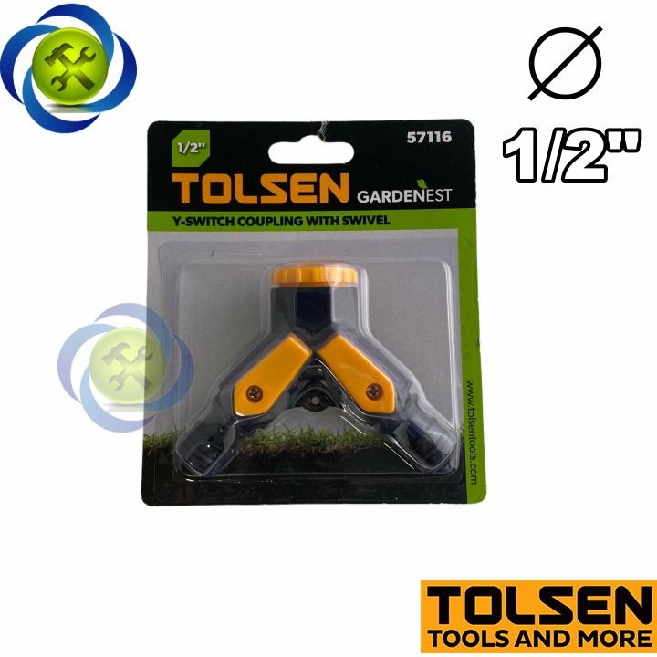 Khớp nối chữ Y ba đầu có van khóa Tolsen 57116 dùng cho ống 1/2"