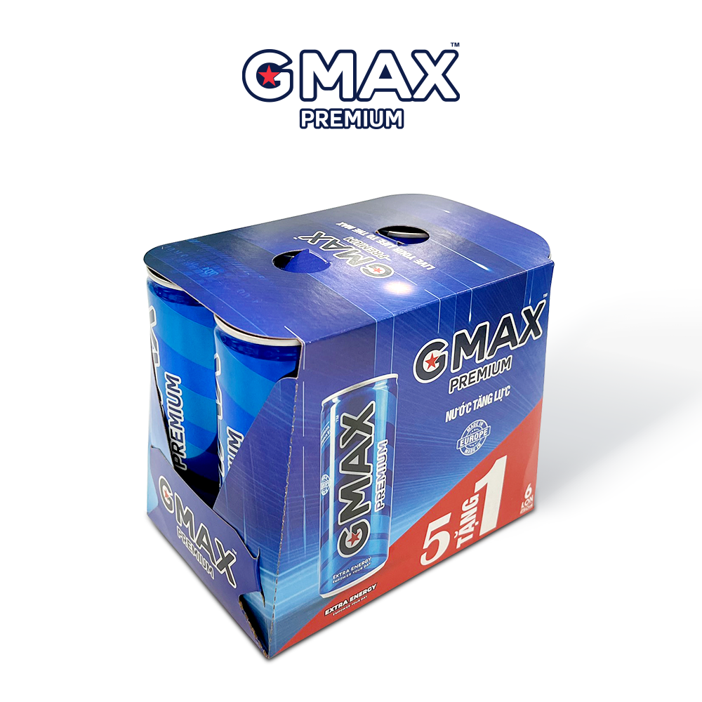 [MUA 5 TẶNG 1] Nước tăng lực Gmax Premium vị Classic (250ml x 6)