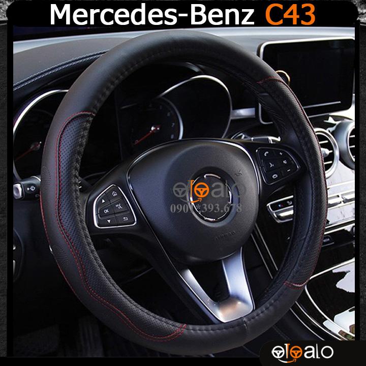 Bọc vô lăng volang xe Mercedes Benz C300 da PU cao cấp BVLDCD - OTOALO