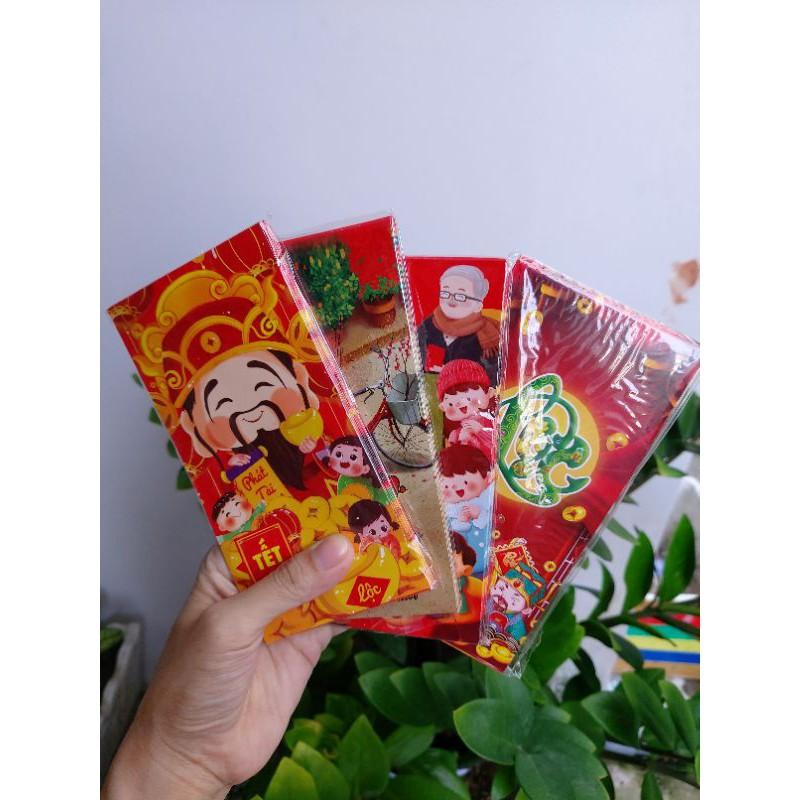 Combo 5 xấp ( 50 cái ) bao lì xì chúc tết,mừng tuổi 2021