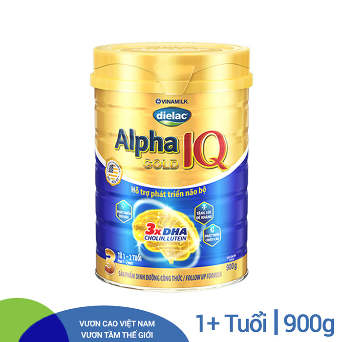Sữa Bột Vinamilk Dielac Alpha Gold IQ Step 3 - Hộp Thiếc 900g