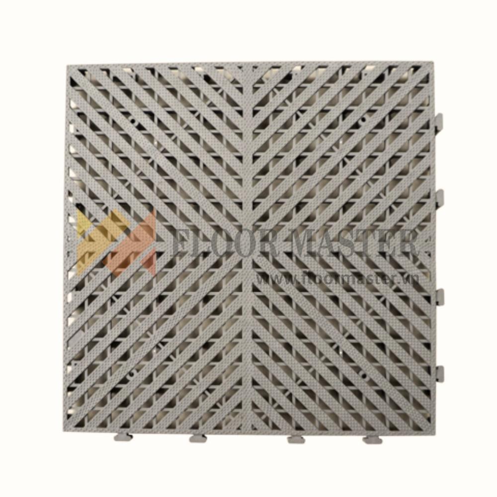Tấm lót sàn nhựa thoát nước lót sàn ô tô CG1H , sàn nhựa rửa xe cho Gara ô tô, chịu lực 8 tấn/m2, dễ lắp đặt FLOOR MASTER