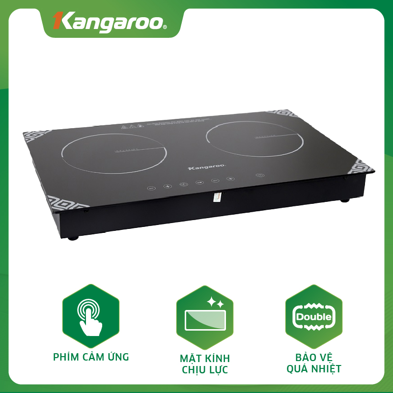 Bếp Điện Từ Đôi Kangaroo KG498N (3100W) - Hàng chính hãng