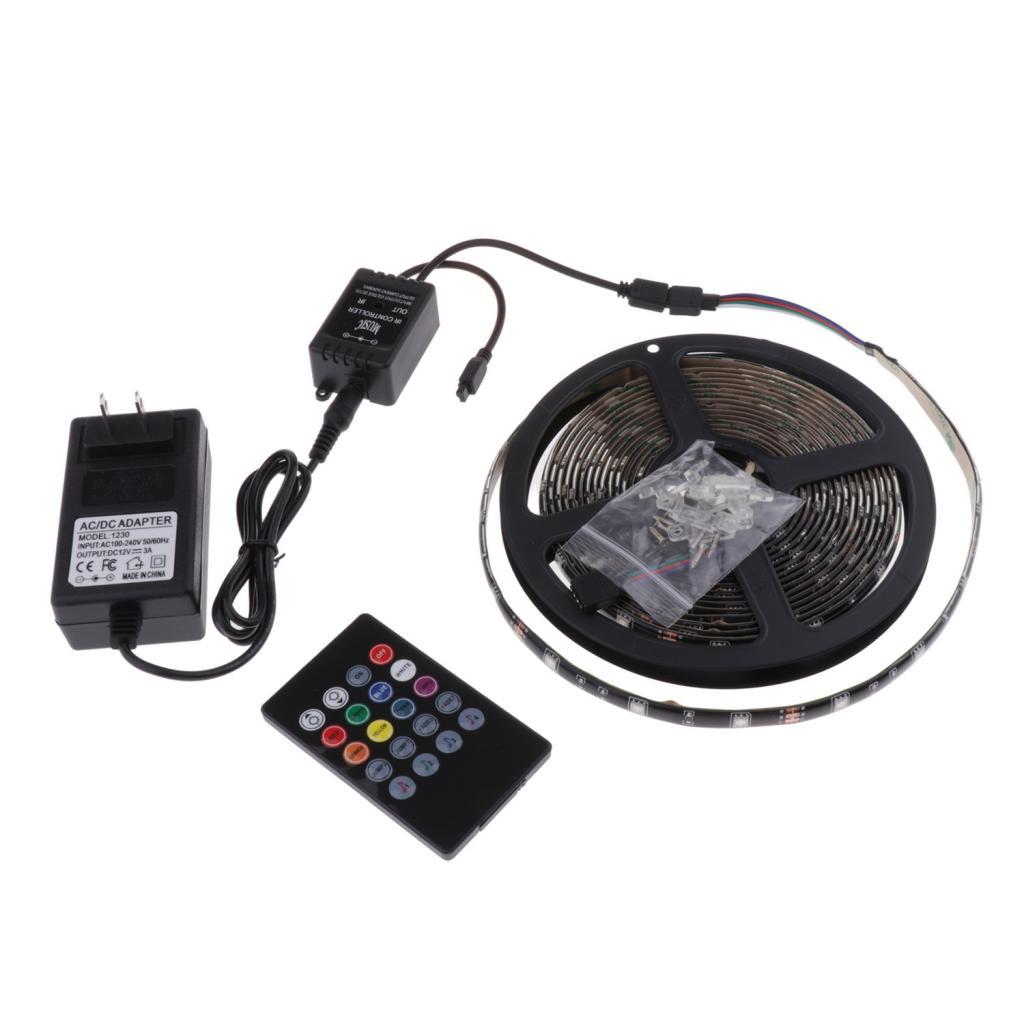RGB LED Strip Lights with 20 Key Remote Controller for Home Outdoor Decor