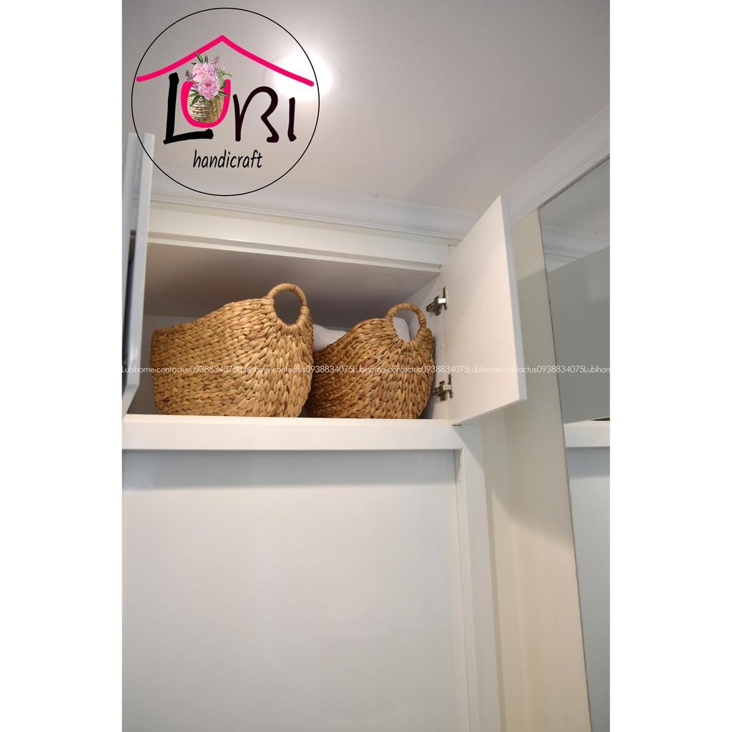 - Giỏ đựng đồ đan lục bình hình thuyền bộ 3 - sang trọng, tinh tế