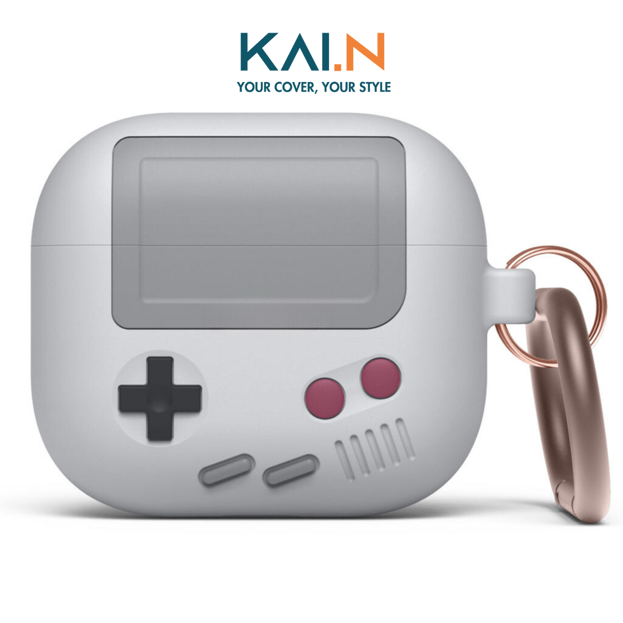 Case Kai.n Game Boy Dành Cho Airpods Pro 2 Airpods Pro Airpods 3 Hàng Chính Hãng - Light Grey - Airpods 3