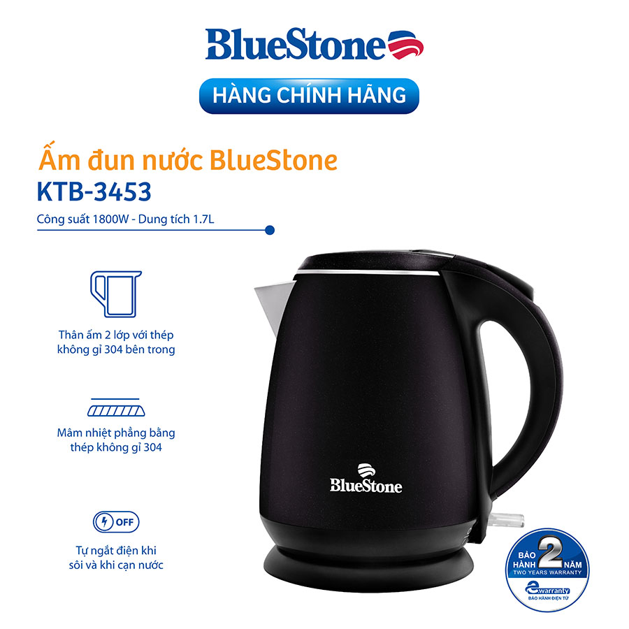 Ấm Đun Nước Bluestone KTB-3453 (1.5 Lít) - Hàng Chính Hãng