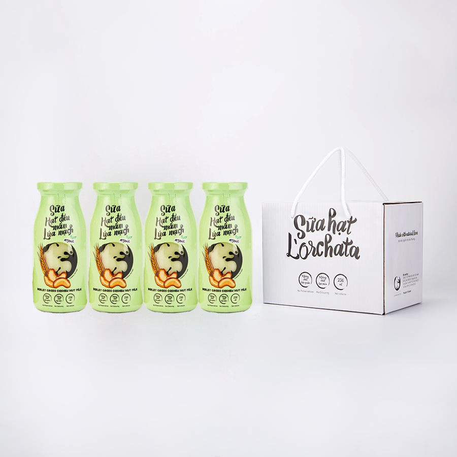 Sữa hạt L'ORCHATA vị hạt điều mầm lúa mạch lốc 6 chai