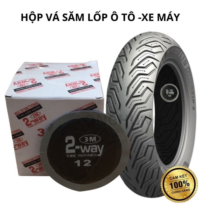 Hộp 30 Miếng vá săm lốp 3M kích thước 58mm siêu bền, chuyên dùng cho Ô tô, xe Máy, xe đạp được nhiều thợ sửa chữa tin dùng