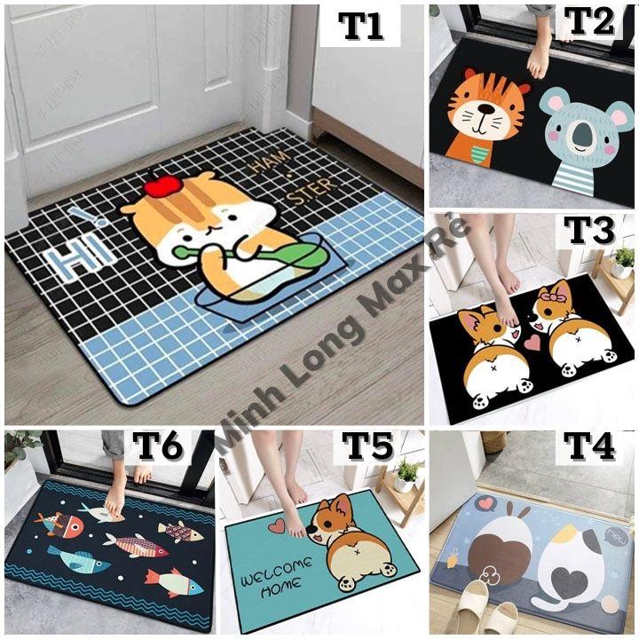 THẢM LAU CHÂN , THẢM CHÙI CHÂN 3D CHỐNG TRƠN TRƯỢT 40x60CM