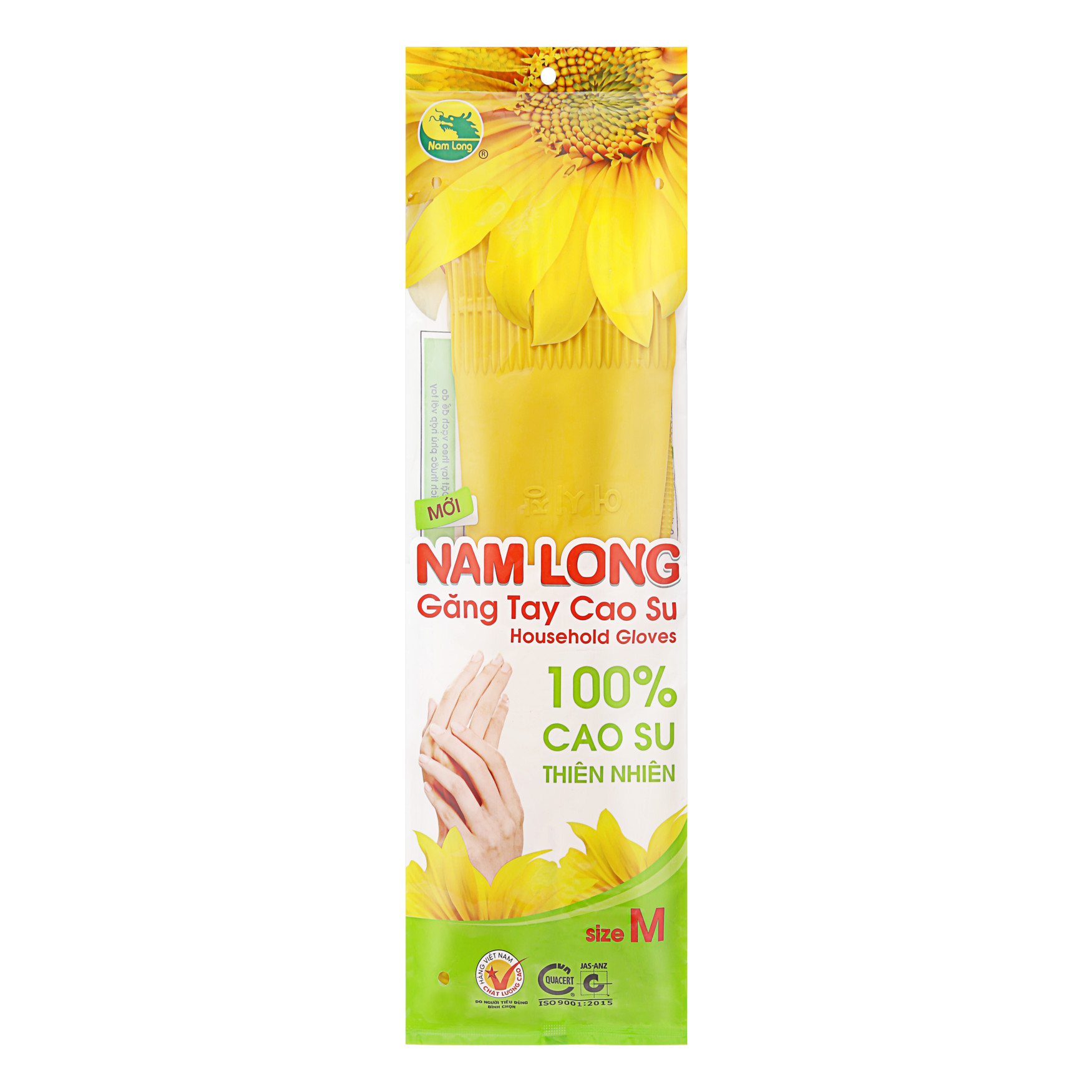 Găng tay cao su Nam Long size Dài size M (35cm) - Hàng chính hãng