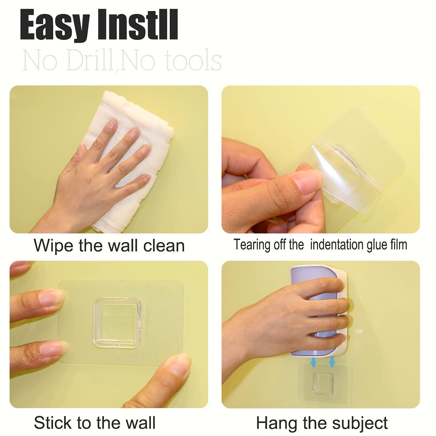 Nhà tài trợ đánh răng 2PCS, Kem đánh răng tự động, được làm bằng nhựa ABS chất lượng cao và silicone ăn được, phòng tắm