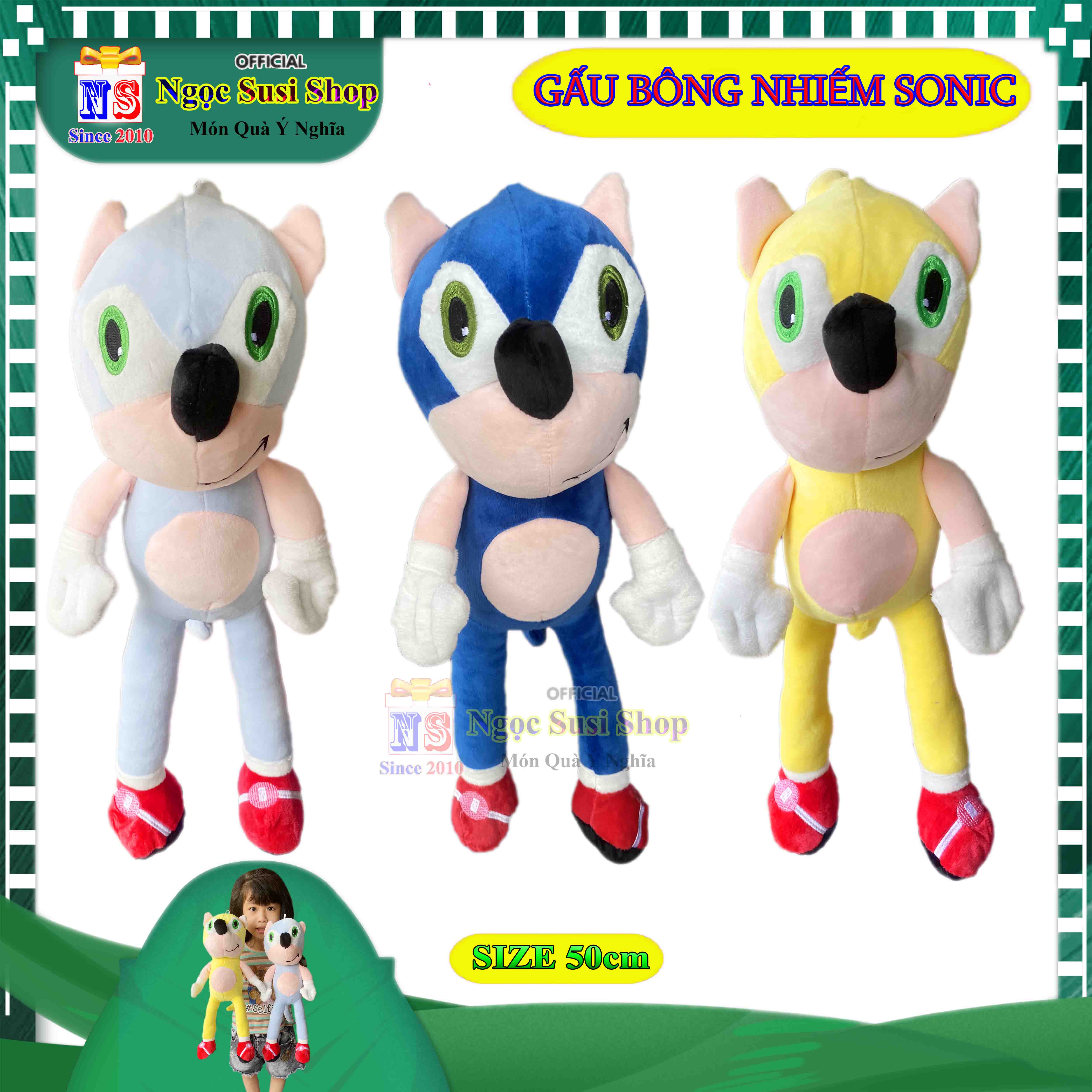 THÚ BÔNG GỐI ÔM NHIẾM SONIC CHO BÉ YÊU SIÊU CƯNG - THÚ BÔNG SONIC