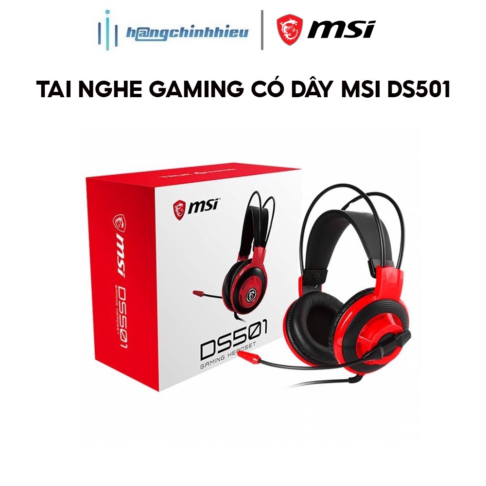 Tai nghe gaming có dây MSI DS501 S37-2100921-SV1 Hàng chính hãng