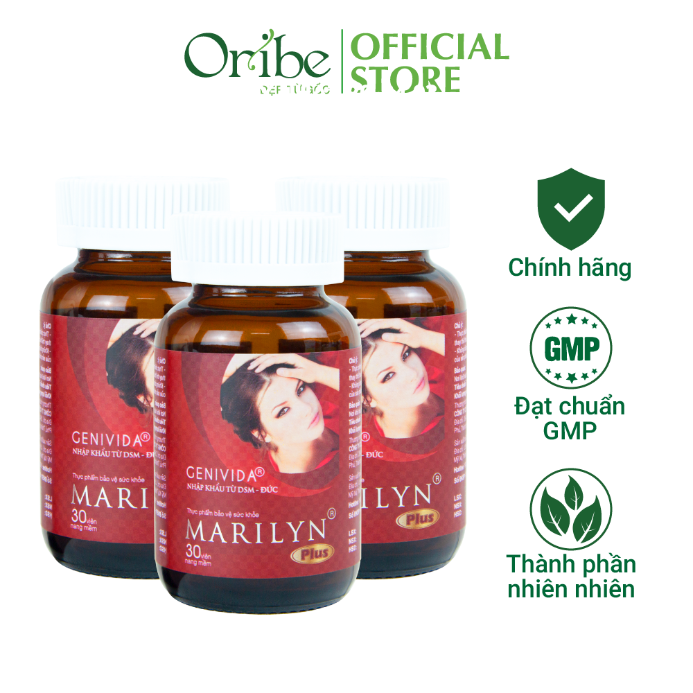 Combo 3 Viên Uống Tăng Cường Nội Tiết Tố Nữ Marilyn Plus 30Viên/Hộp