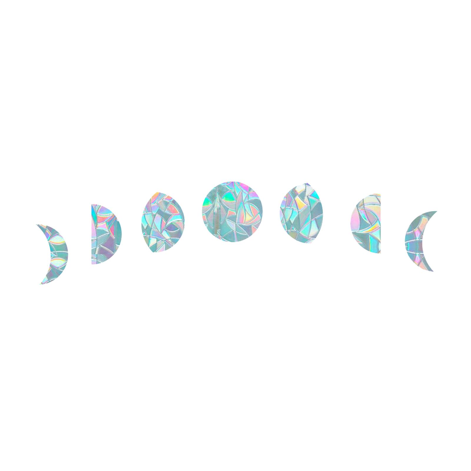 7Pieces Decorative Rainbow Window Prism Film Static Cling Sticker Decal