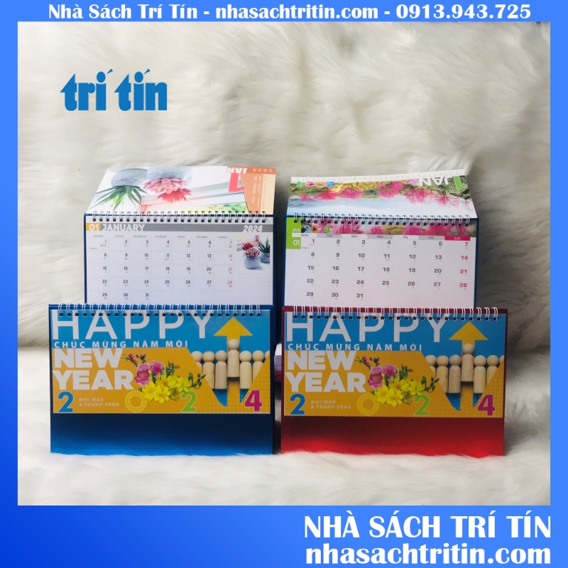 LỊCH ĐỂ BÀN 2024 - LỊCH BÀN CHỮ A khổ 16.6x23cm và khổ 24x16cm - NHIỀU MẪU