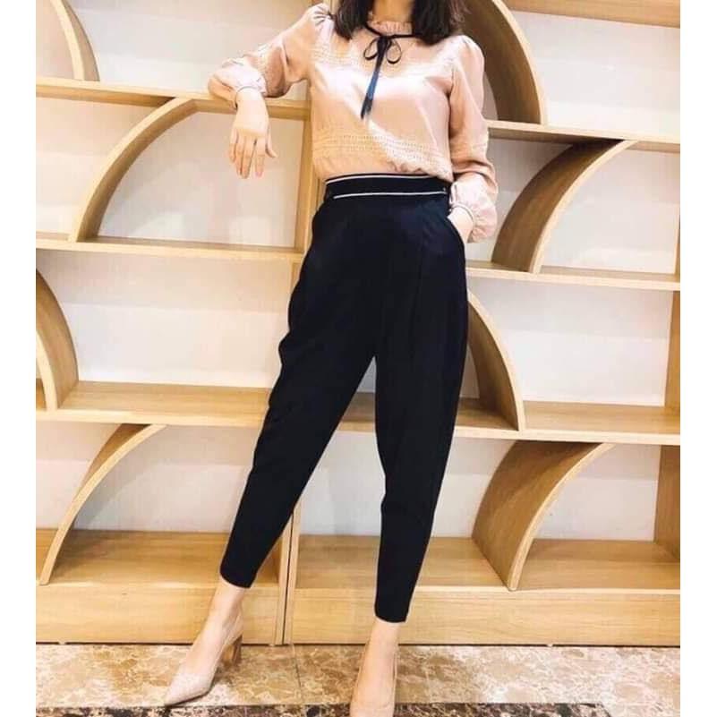 Quần baggy umi cạp cao