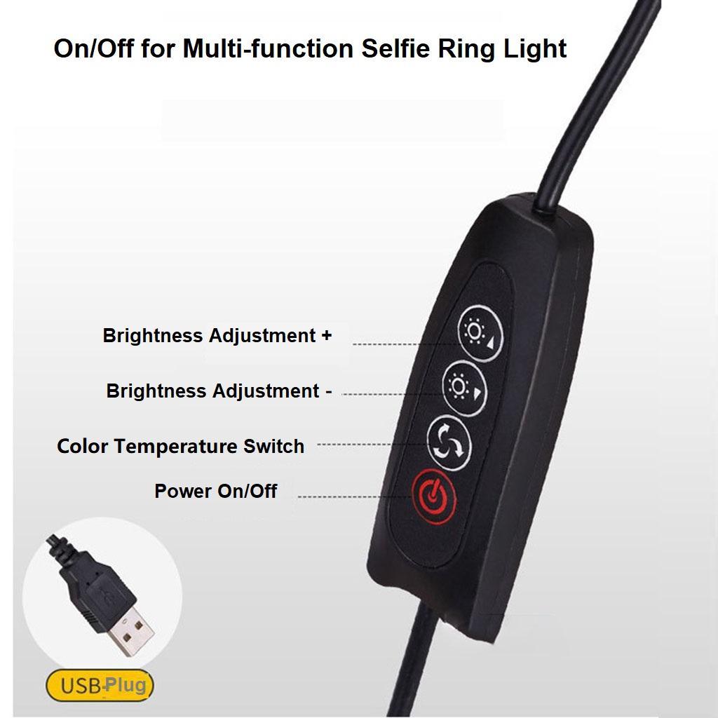 Ringlight LED Selfie Light with Adjustable Tripod Phone Holder Video