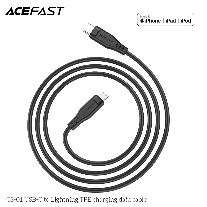 Cáp Sạc Acefast Type C To Lightning 1.2m C3-01 - Hàng Chính Hãng