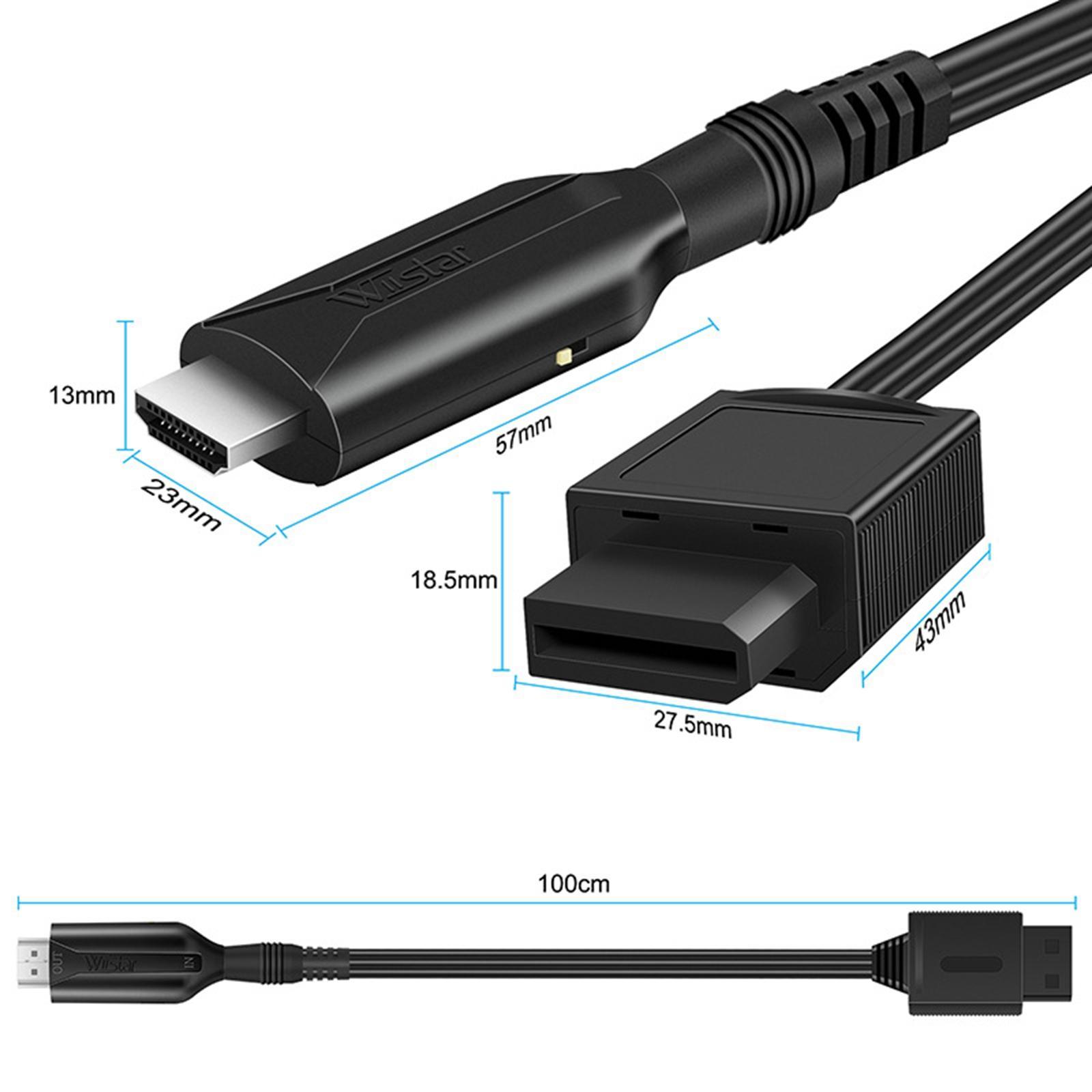 Wii to HDMI Converter Cable, Output Video&Audio Wii to HDMI Adapter for Projector