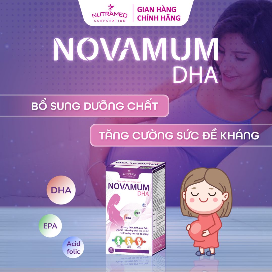 Viên uống Novamum DHA hỗ trợ bổ sung dưỡng chất cần thiết, tăng cường đề kháng (30 viên) - Nutramed